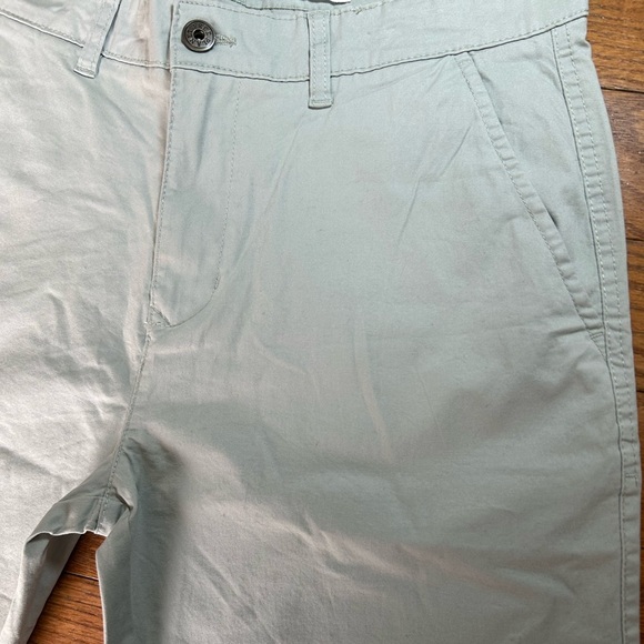 Free Planet Men's Flat Front Stretch Chino Shorts Light Green 32W, 9" Inseam - Picture 7 of 10
